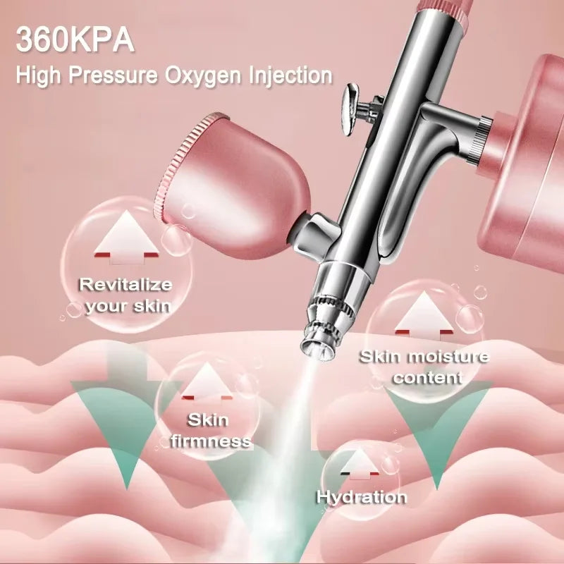 Facial Serum Infusion Spray Gun Home-Use High-Pressure Nano-Nebulizer Rechargeable Portable Oxygen Injection Beauty Device